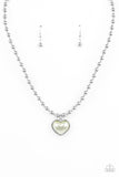 Heart Full of Fancy Green Paparazzi Necklace All Eyes On U Jewelry