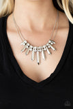 Dangerous Dazzle White Paparazzi Necklace