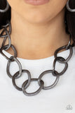 Industrial Intimidation Black Paparazzi Necklace All Eyes On U Jewelry