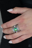 The GLEAMING Tower Green Paparazzi Ring All Eyes On U Jewelry Store