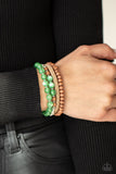 Down HOMESPUN Green Paparazzi Bracelet