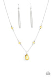 Romantic Rendezvous Yellow Paparazzi Necklace All Eyes On U Jewelry 