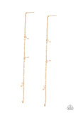 Dauntlessly Dainty Gold Paparazzi Earrings All Eyes On U Jewelry Store