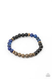 Petrified Powerhouse Blue Paparazzi Bracelet All Eyes On U Jewelry