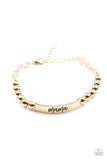Mom Squad - Gold Paparazzi Bracelet All Eyes On U