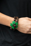 Tropical Flavor - Green Paparazzi Bracelet All Eyes On U Jewelry Store
