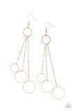 Demurely Dazzling - Gold Paparazzi Earrings All Eyes On U Jewelry