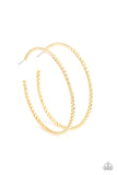 Resist The Twist - Gold Paparazzi Earrings All Eyes On U Jewelry