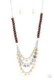 Plains Paradise - Yellow Paparazzi Necklace All Eyes On U Jewelry