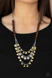 Plains Paradise - Yellow Paparazzi Necklace All Eyes On U Jewelry