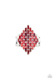 Hive Hustle Red Paparazzi Ring All Eyes On U Jewelry