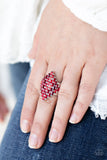 Hive Hustle Red Paparazzi Ring All Eyes On U Jewelry
