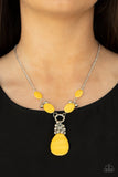 Summer Idol - Yellow Paparazzi Necklace All Eyes On U Jewelry