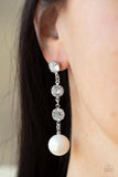 Yacht Scene White Paparazzi Earrings All Eyes On U Jewelry Store