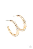 Subliminal Shimmer - Gold Paparazzi Earrings All eyes on u jewelry