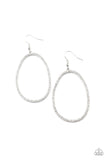 OVAL-ruled! White Paparazzi Earrings