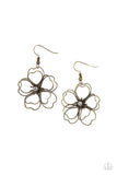 Paparazzi Earrings - Petal Power - Brass All Eyes On U Jewelry