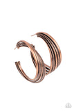 In Sync - Copper Paparazzi Earrings All Eyes On U Jewelry Store