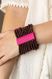 Tropical Trendsetter Pink Paparazzi Bracelet All Eyes On U 