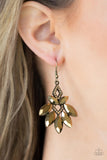 Galaxy Grandeur - Brass Paparazzi Earrings All Eyes On U Jewelry