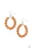 Festively Flower Child  Orange Paparazzi Earrings All Eyes On U Jewelr