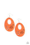 Home TWEET Home - Orange Paparazzi Earrings All Eyes On U 