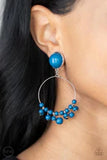 Cabaret Charm Blue Paparazzi EarringsAll Eyes On U Jewelry Store
