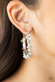 Let There Be SOCIALITE White Paparazzi Earrings All Eyes On U Jewelry