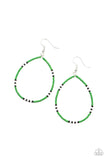 Keep Up The Good BEADWORK - Green Paparazzi Earrings All Eyes On U 