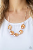 Cosmic Closeup Gold Paparazzi Necklace All Eyes On U Jewelry Store