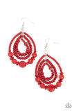 Prana Party Red Paparazzi Earrings