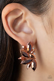 Instant Iridescence - Copper Paparazzi Earrings All Eyes On U Jewelry