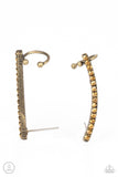 Give Me The SWOOP Brass Paparazzi Earring All Eyes On U Jewelry Store