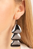 Modishly Metallic - Black Paparazzi Earrings All Eyes On U Jewelry