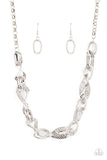 METAL of Honor - Silver Paparazzi Necklace All Eyes On U Jewelry