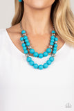 Vivid Vanity - Blue Paparazzi Necklace All Eyes On Jewelry