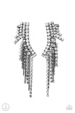 Thunderstruck Sparkle - Black Paparazzi Earrings