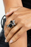 Demandingly Duchess - Black Paparazzi Ring All Eyes On U Jewelry