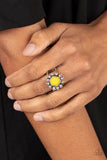 Wonderfully Wallflower - Yellow Paparazzi Ring All Eyes On U Jewelry