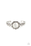 Extravagantly Enchanting - White Paparazzi Bracelet All Eyes On U Jewe