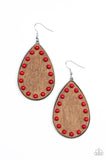 Rustic Refuge - Red Paparazzi Earrings All Eyes On U Jewelry