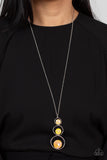 Celestial Courtier - Yellow Paparazzi Necklace All Eyes On U Jewelry