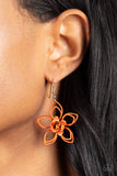Botanical Bonanza - Orange Paparazzi Earring All Eyes On U Jewelry 