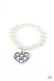 Cutely Crushing White Paparazzi Bracelet All Eyes On U Jewelry Store