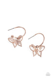 Paparazzi Earrings-Butterfly Freestyle - Rose Gold All Eyes On U Jewel