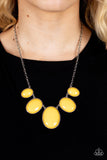 Vivacious Vanity - Yellow Paparazzi Necklace All Eyes On U Jewelry