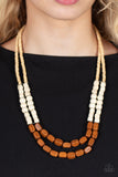 Bermuda Bellhop - Brown Paparazzi Necklace All Eyes On U Jewelry