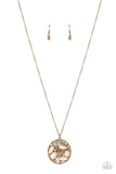 Iridescently Influential - Brown Paparazzi Necklace All Eyes On U 