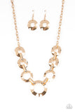 Mechanical Masterpiece - Gold Paparazzi Necklace All Eyes On U Jewelry