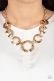 Mechanical Masterpiece - Gold Paparazzi Necklace All Eyes On U Jewelry